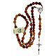 Rosenkranz Medjugorje Olivenholz Papst Franziskus s4