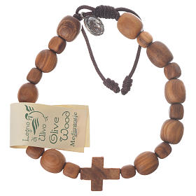 Bracelets, dizainiers: Bracelet en olivier de Medjugorje croix 2x1,5 cm Bracelets, dizainiers: Bracelet en olivier de Medjugorje croix 2x1,5 cm
