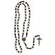 Medjugorje rosary in real white stone and purple cord s4