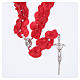 Wandrosenkranz aus Medjugorje mit Perlen in Form roter Rosen s1