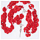 Wandrosenkranz aus Medjugorje mit Perlen in Form roter Rosen s4