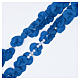 Wandrosenkranz aus Medjugorje mit Perlen in Form blauer Rosen s3