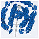 Medjugorje wall rosary with blue roses s4