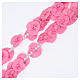 Wandrosenkranz aus Medjugorje mit Perlen in Form rosafarbener Rosen s3