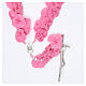 Headboard Medjugorje rosary with dark pink roses s2
