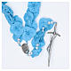 Headboard Medjugorje rosary with light blue roses s2