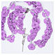 Headboard Medjugorje rosary with lilac roses s4