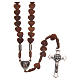 Rosary beads with heart shaped grains in Medjugorje olive wood s1