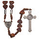 Rosary beads with heart shaped grains in Medjugorje olive wood s2