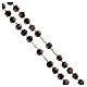 Medjugorje rosary with cross in purple, black and grey Murano glass s3