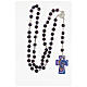 Medjugorje rosary with cross in sky blue Murano glass s4