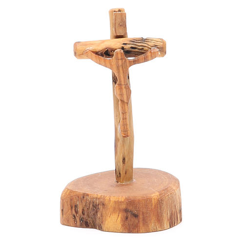 Crucifix de table bois olivier de Medjugorje 1