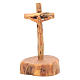 Crucifix de table bois olivier de Medjugorje s1