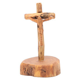 Crucifixo de mesa madeira oliveira de Medjugorje