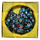 Terço Medjugorje cruz vidro Murano azul cristalino s5