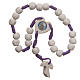 Medjugorje rosary in white stone with grains of 8mm s1