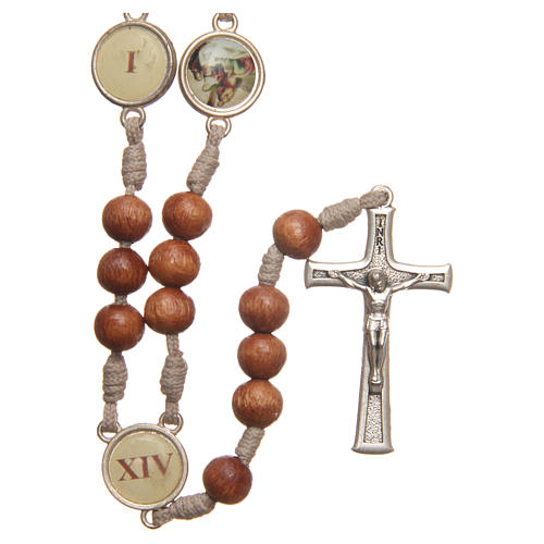 Way of the Cross Medjugorje rosary in olive wood 1