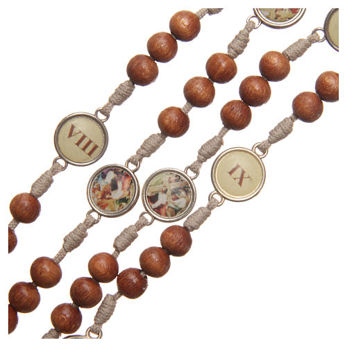 Way of the Cross Medjugorje rosary in olive wood 3
