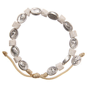 Bracelet in white Medjugorje stone