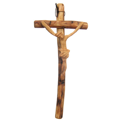 Crucifijo para colgar madera olivo Medjugorje 1