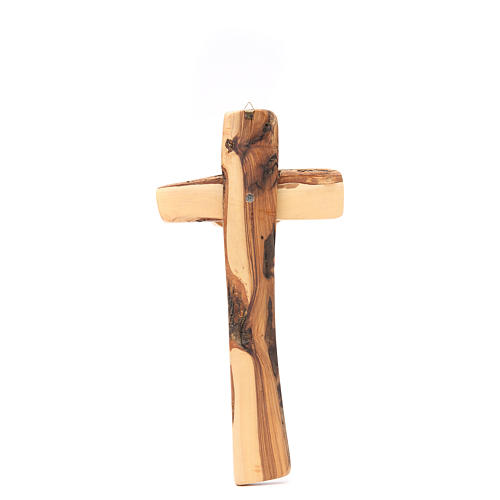 Crucifix à suspendre bois olivier Medjugorje 3