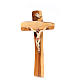 Crucifix à suspendre bois olivier Medjugorje s1