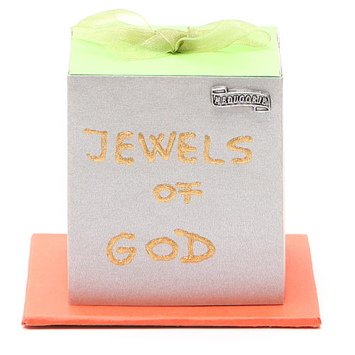 God's caresses box with green ribbon, Medjugorje 2