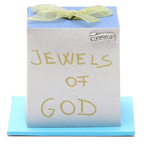God's caresses box with green ribbon, Medjugorje 3