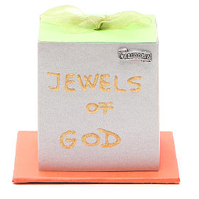 God's caresses box with green ribbon, Medjugorje