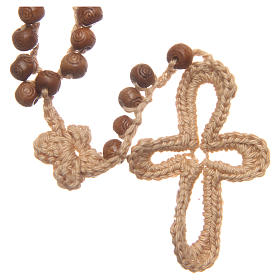 Medjugorje rosary in wood with grains measuring 9mm