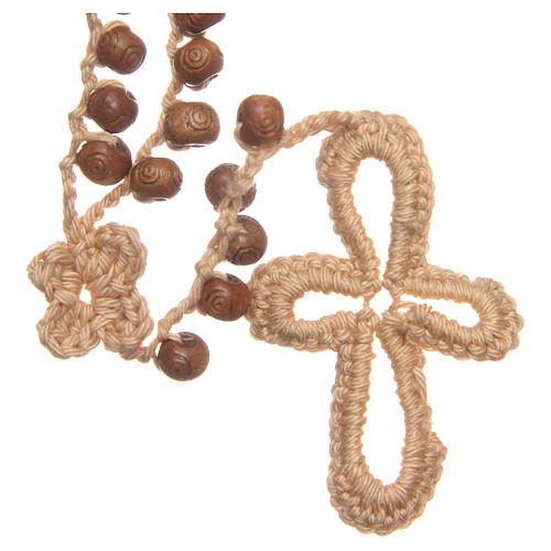 Medjugorje rosary in wood with grains measuring 9mm 1