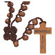 Medjugorje rosary with cross in wood and grains measuring 9mm s1