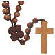 Medjugorje rosary with cross in wood and grains measuring 9mm s2