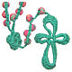 Medjugorje rosary in fimo and green cord s2