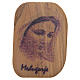 Magnes drewno oliwne Madonna z Medziugorie 4.2x3 cm s1