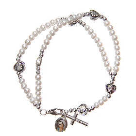 Bracelet with hearts and cross Our Lady of Medjugorje