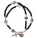 Bracelet avec fermoir perles noires Notre-Dame Medjugorje s1