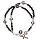 Bracelet avec fermoir perles noires Notre-Dame Medjugorje s2