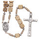 Wooden rosary with Medjugorje writing s2