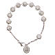 Bracelet shiny white beads Medjugorje s1