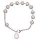 Bracelet shiny white beads Medjugorje s2