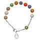 Bracelet shiny multicolor beads Medjugorje s2