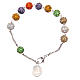 Bracelet shiny multicolor beads Medjugorje s1