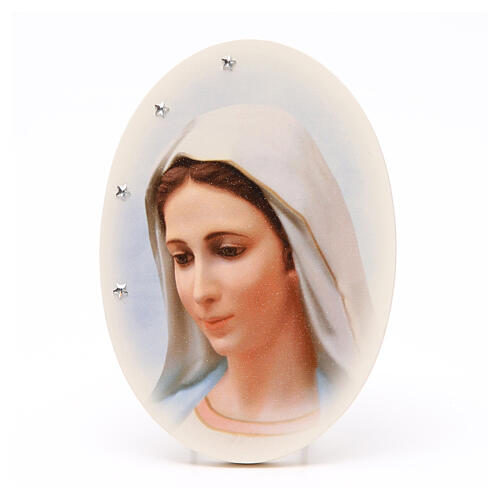 Ícone de mesa com rosto Nossa Senhora de Medjugorje 1