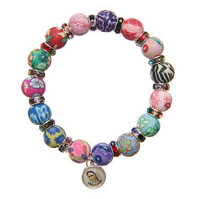 Bracelet Medjugorje multicolor, 11mm beads