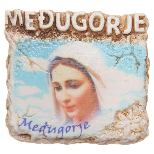 Magnet Gottesmutter von Medjugorje 6,5x6cm 1
