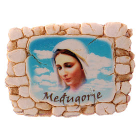 Cruzes e Ímanes: Íman 6,5x6 cm rosto Nossa Senhora de Medjugorje