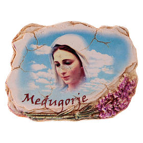 Cruzes e Ímanes: Íman 6,5x6 cm rosto Nossa Senhora de Medjugorje