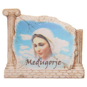 Magnet Our Lady of Medjugorje face and columns