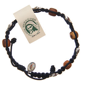 Bracelet Medjugorje blue rope and olive wood